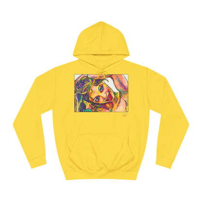 Unisex College Hoodie - Motiv: Frontseite Emma, H24 cm & Rückseite Emma, H28 cm