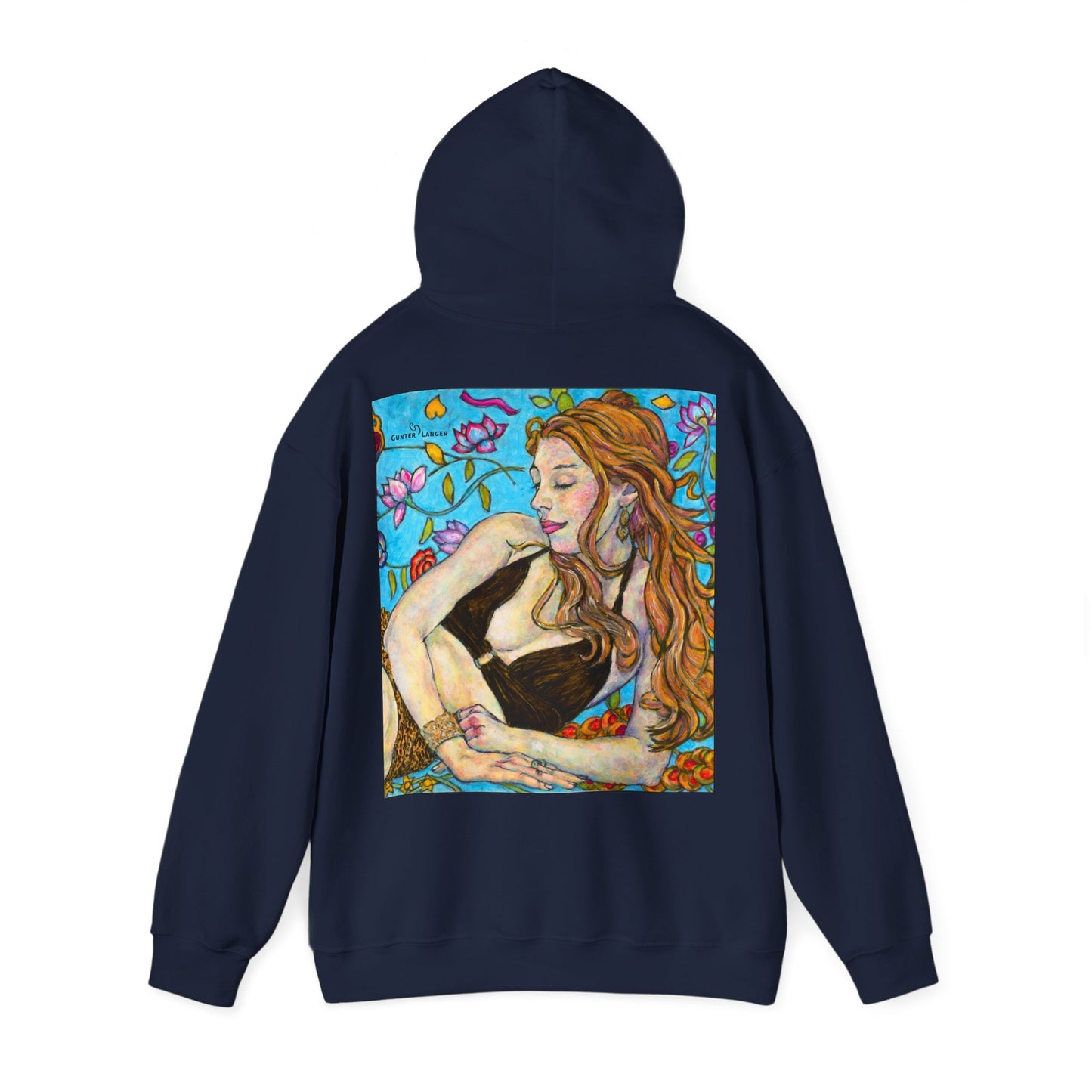 Unisex Heavy Blend™ Hooded Sweatshirt - Motiv: Front Ida, (Ausschnitt H 8,5 cm) & Rückseite Ida, H 42,5 cm