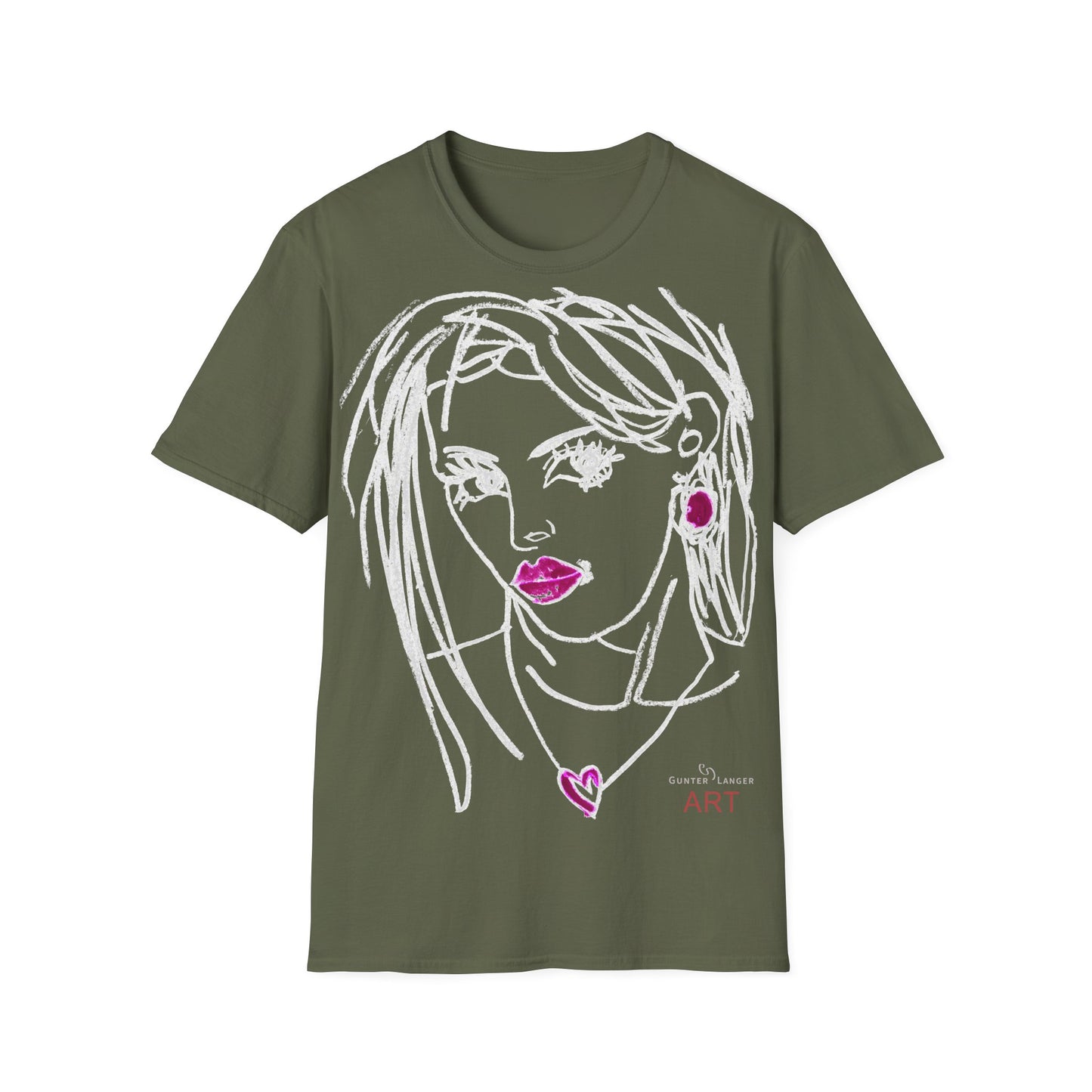 Unisex Softstyle T-Shirt - Motiv: Front Raja, H 49cm sw