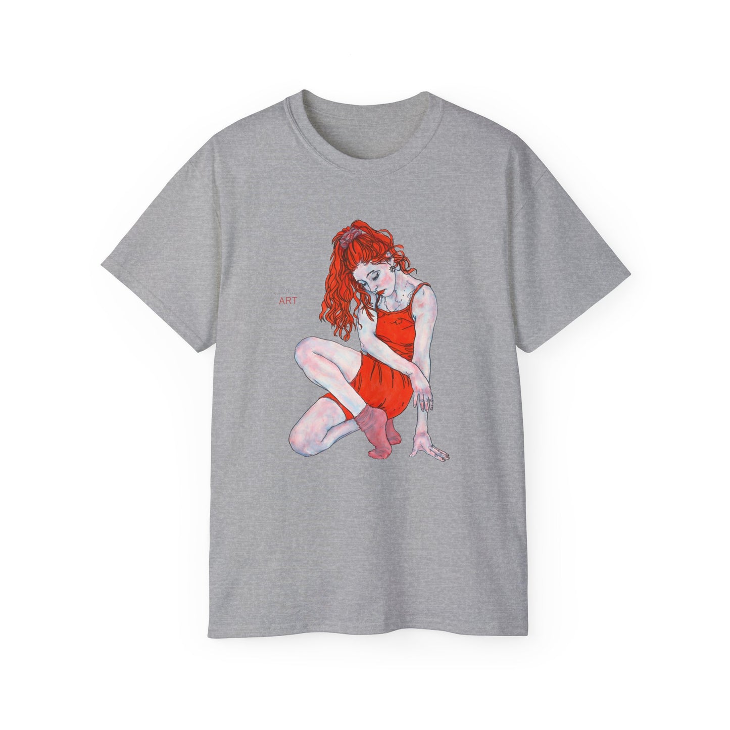 Unisex Ultra Cotton Tee - Motiv: Front Julia,  H 33,5 cm