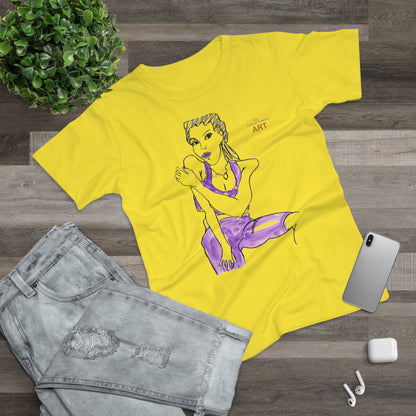 Single Jersey Women's T-shirt - Motiv: Front, Front Carlotta H 34,5 cm