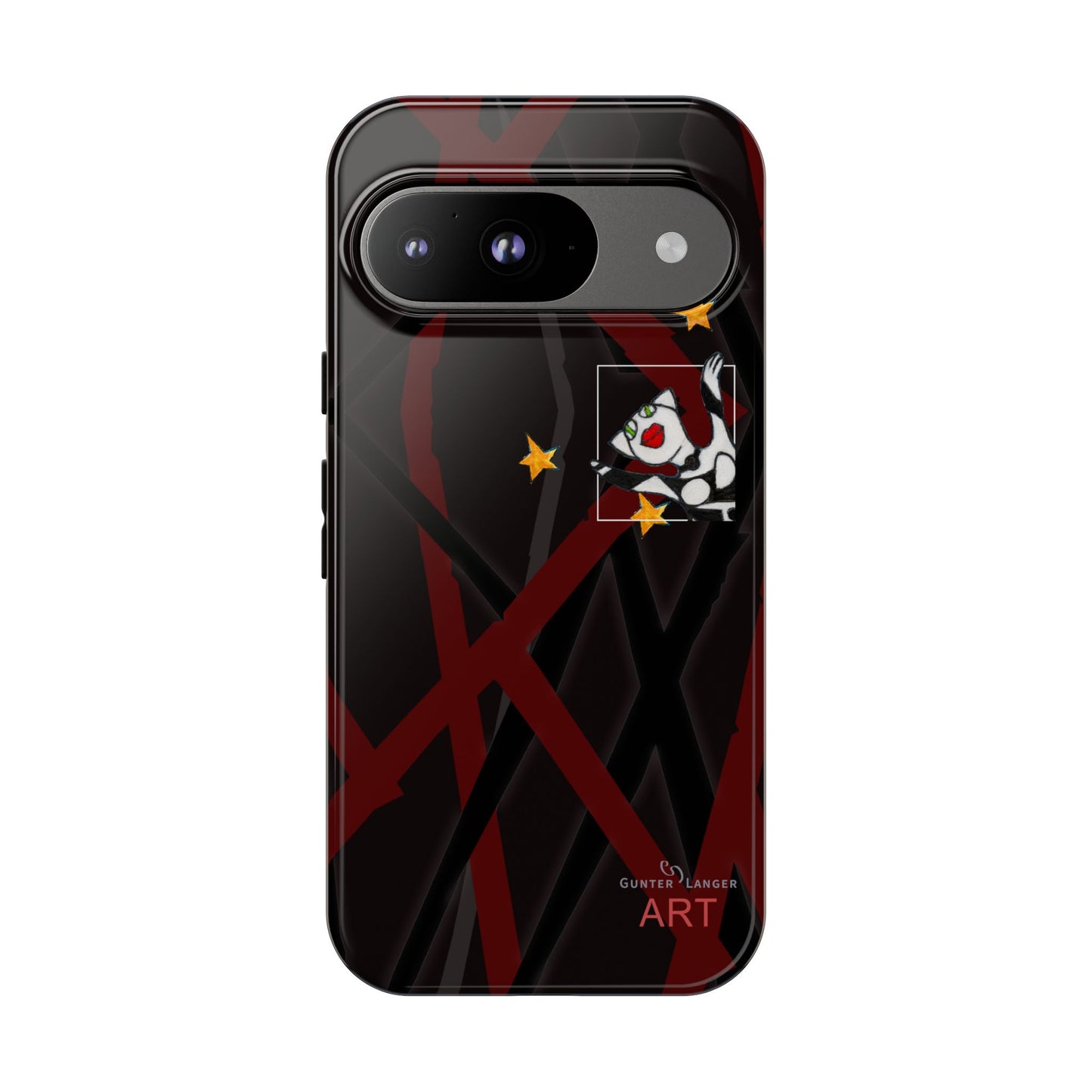 Tough Cases - Google Pixel - Samsung Galaxy - Motiv:  "Miau" klein H 8 cm, Sternenhimmel, Mikado3