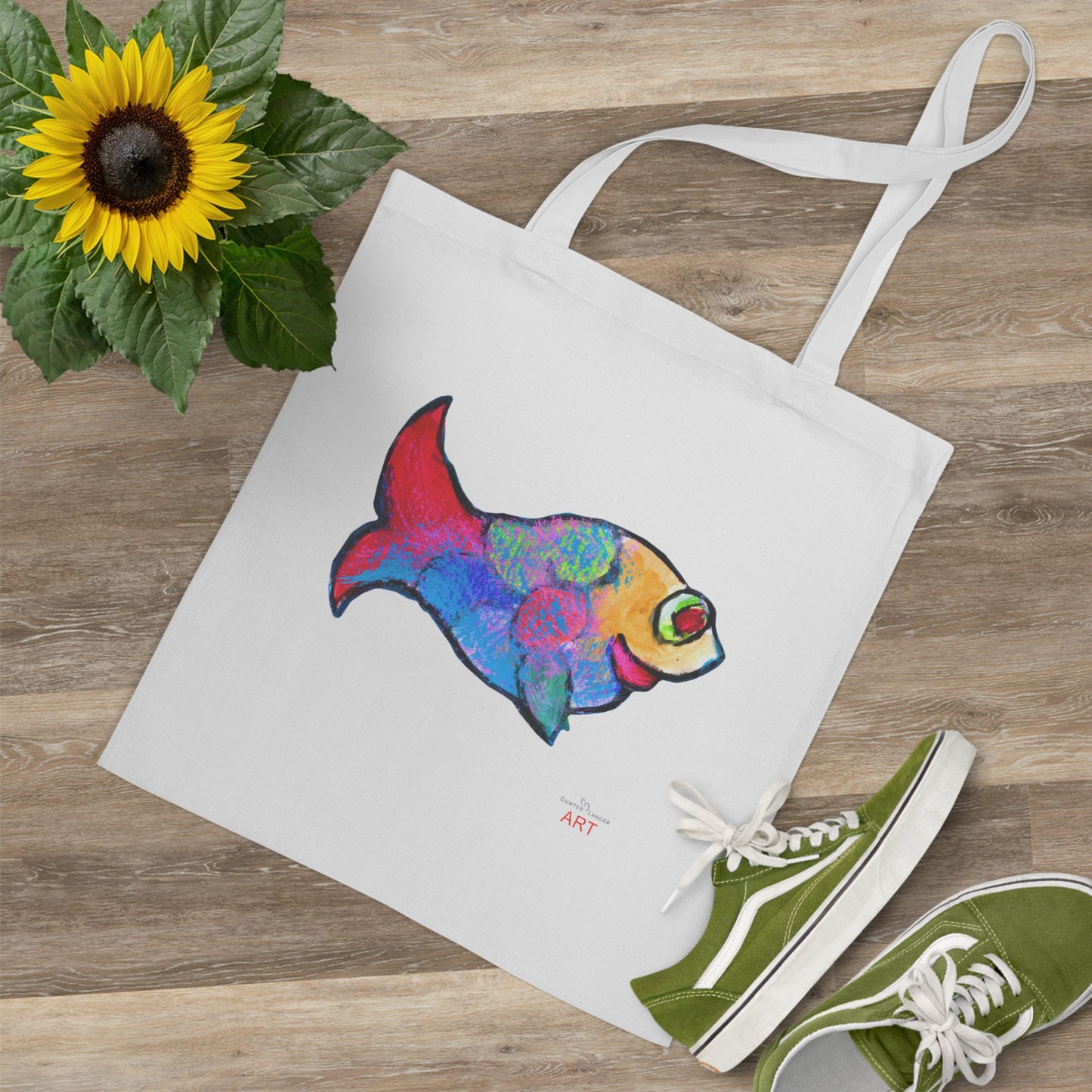 Tote Bag - Motiv: Fisch, einseitig bedruckt
