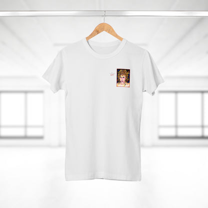 Single Jersey Women's T-shirt - Motiv: Antonietta, Front  H 9 cm & Rückseite H 37 cm