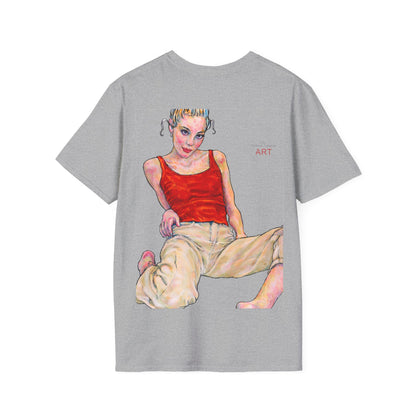 Unisex Softstyle T-Shirt - Motiv: Front Madeleine & Rückseite Madeleine