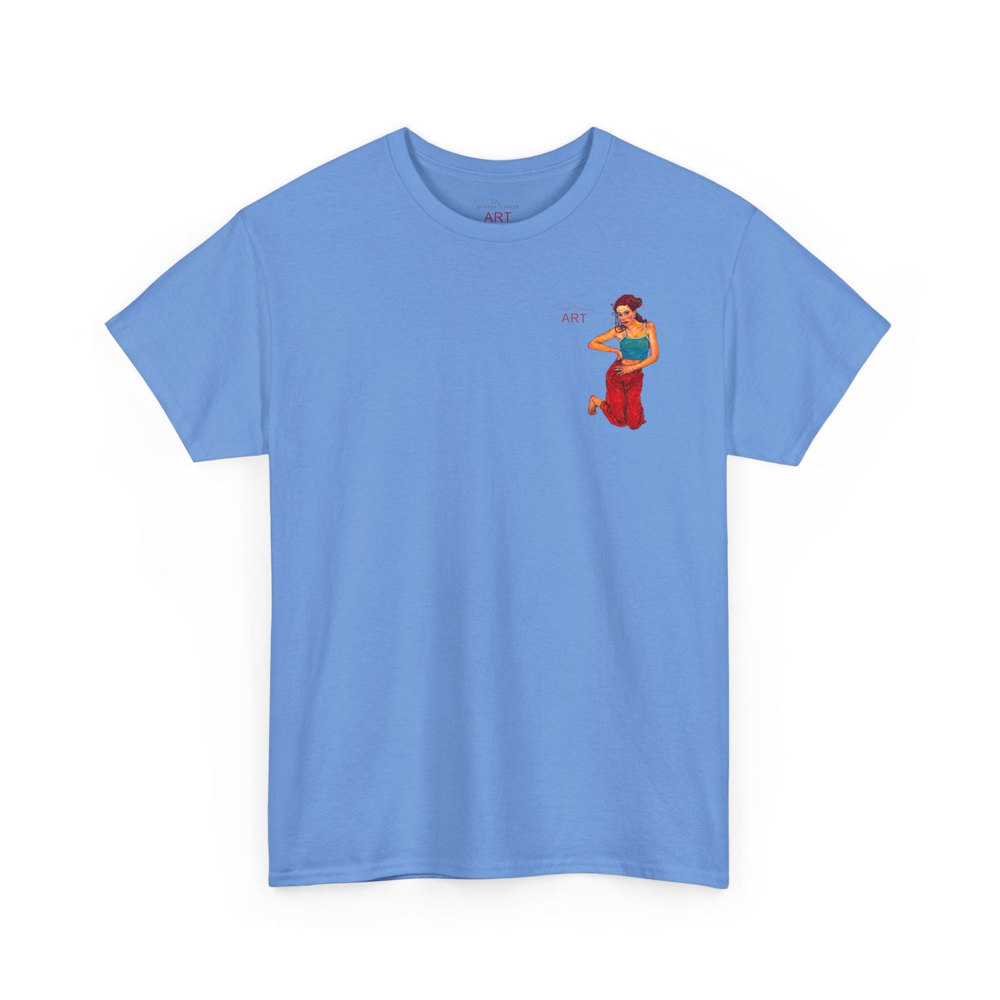 Unisex Heavy Cotton Tee - Motiv: Front, Lea, H 13cm, Neck Label