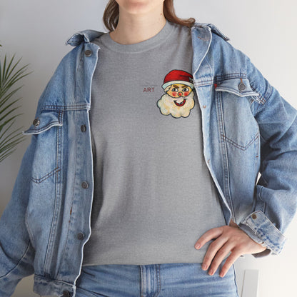 Unisex Heavy Cotton Tee - Motiv: Weihnachtsmann, H 13 cm
