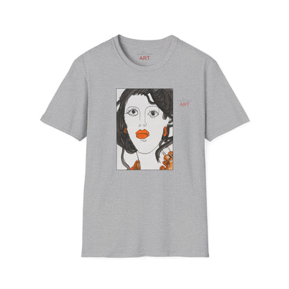 Unisex Softstyle T-Shirt - Motiv: Front & Rückseite Edda, 28,5 cm, Neck Label