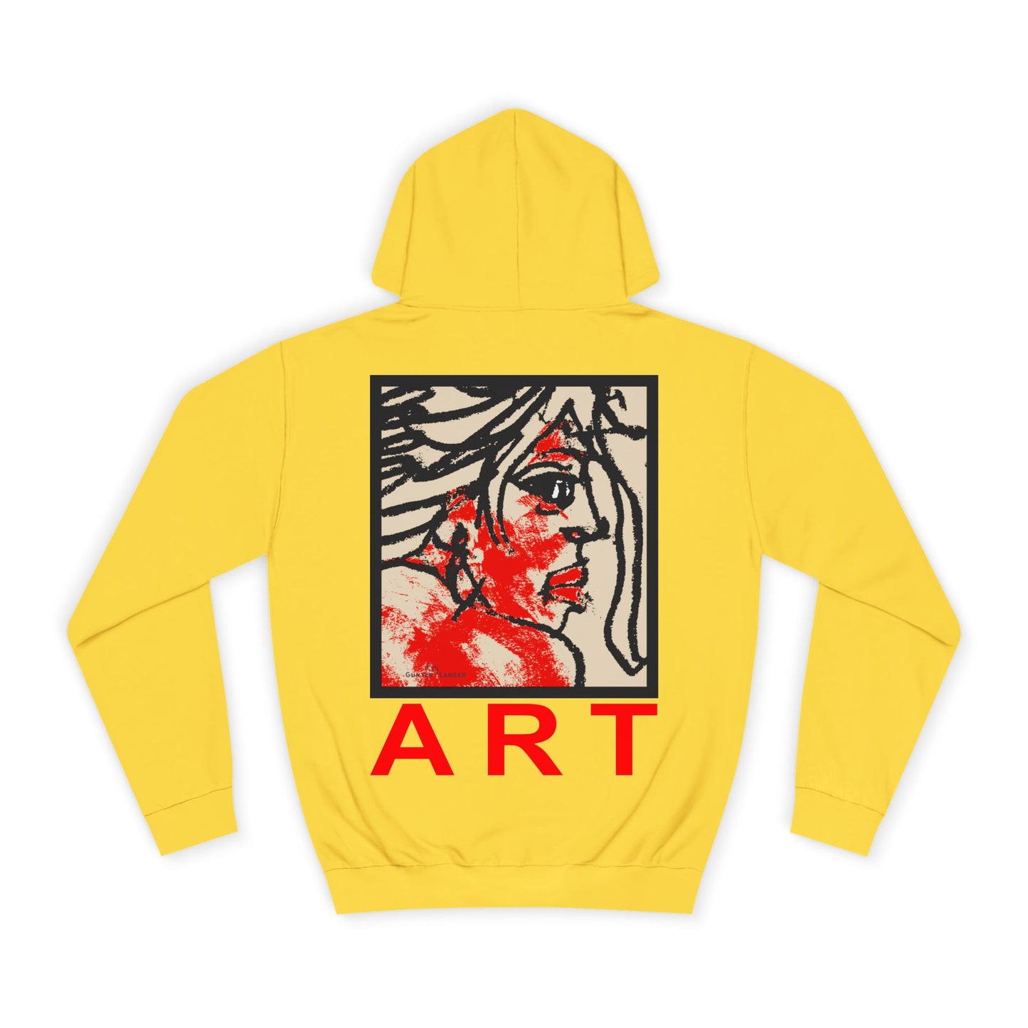 Unisex College Hoodie - Motiv: Front Ria (Ausschnitt) & Rückseite Ria,  H48,5 cm