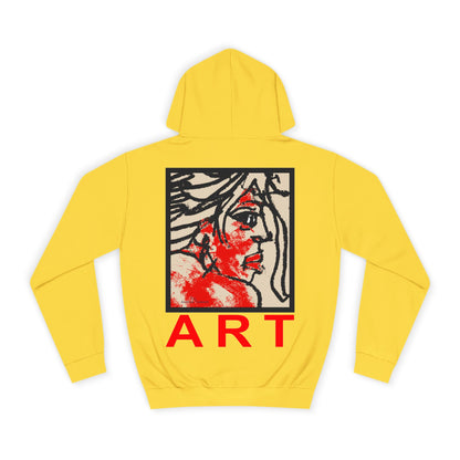 Unisex College Hoodie - Motiv: Front Ria (Ausschnitt) & Rückseite Ria,  H48,5 cm