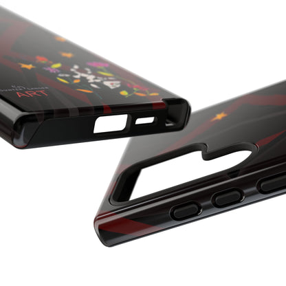 Tough Cases - Google Pixel - Samsung Galaxy - Motiv: Katze schwebt und Ranken, H 5,26 cm, Mikado3