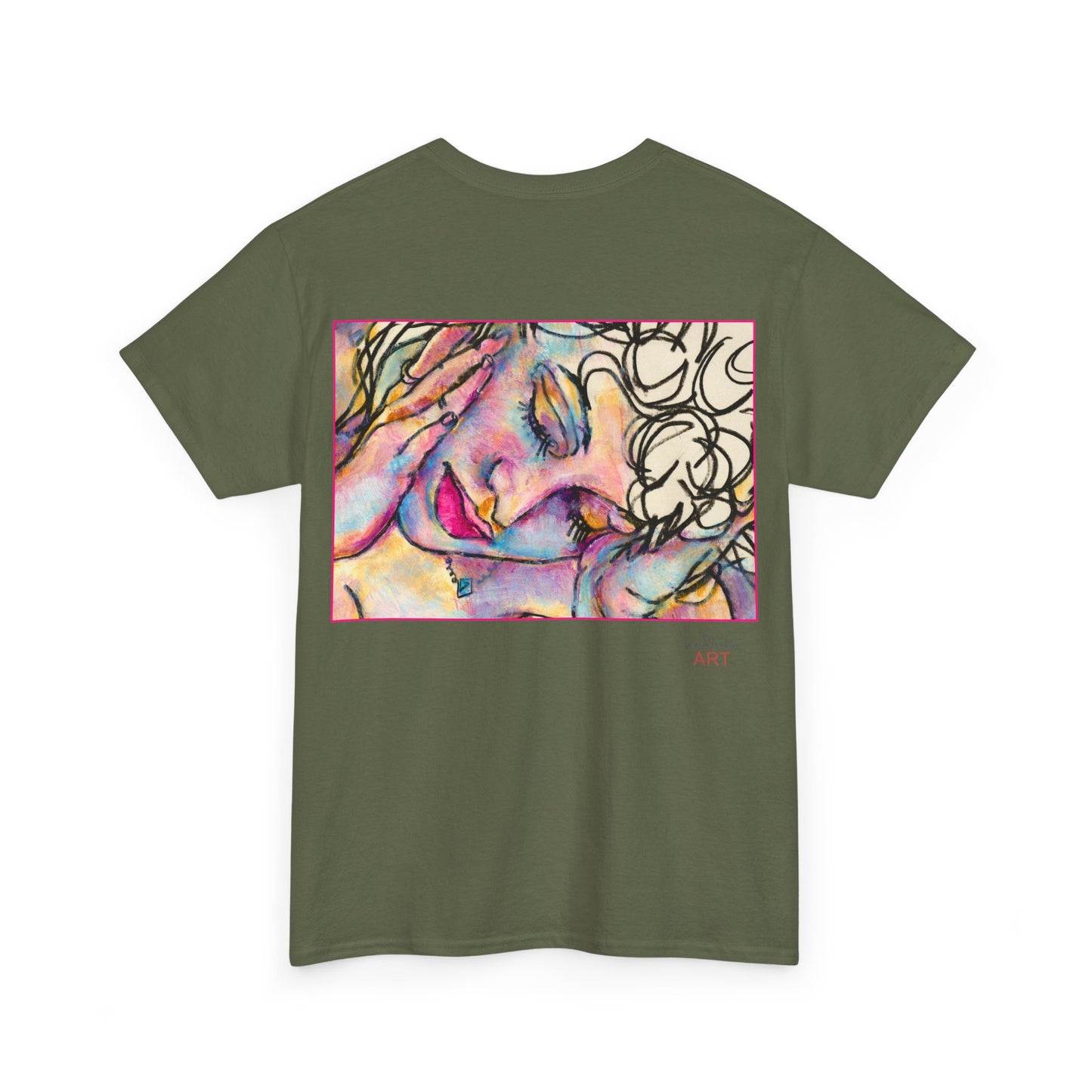 Unisex Heavy Cotton Tee - Motiv:  Motiv: Front Mara, H 9 cm & Rückseite Mara, H 27 cm