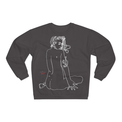 Unisex Crew Neck Sweatshirt (EU) - Motiv: Front Emilia & Rückseite Emilia, (Weiß) H 48 cm