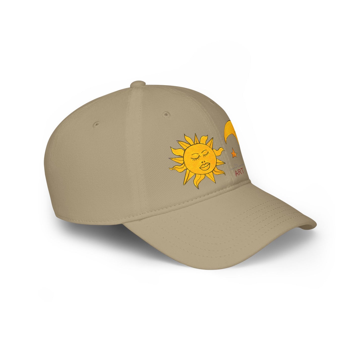 Low Profile Baseball Cap - Motiv: Sonne Mond und Sterne