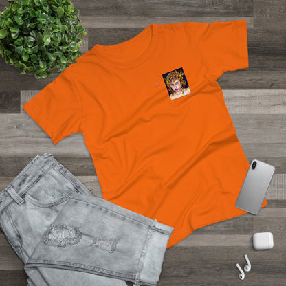 Single Jersey Women's T-shirt - Motiv: Antonietta, Front  H 9 cm & Rückseite H 37 cm