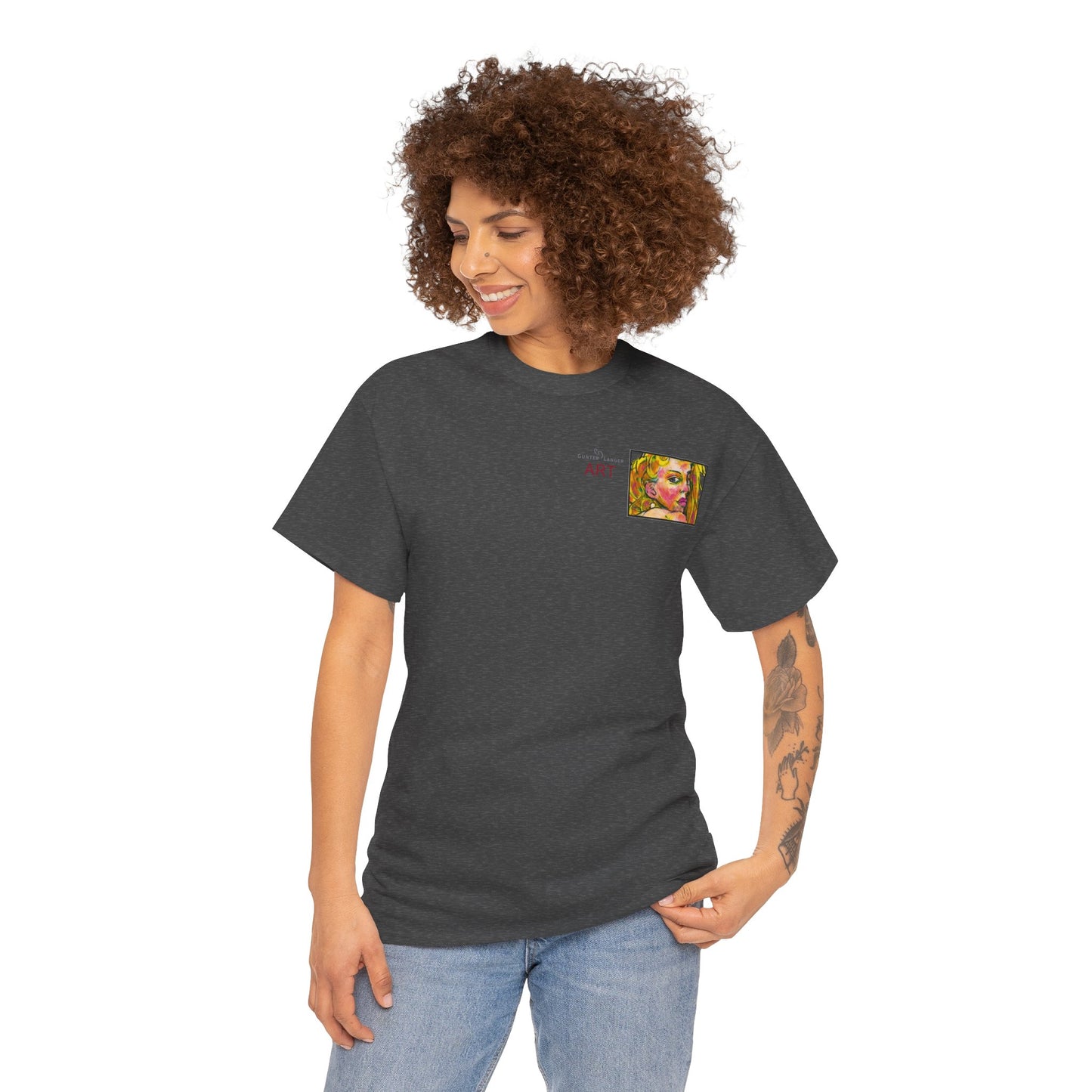 Unisex Heavy Cotton Tee - Motiv: Romina, H 7 cm