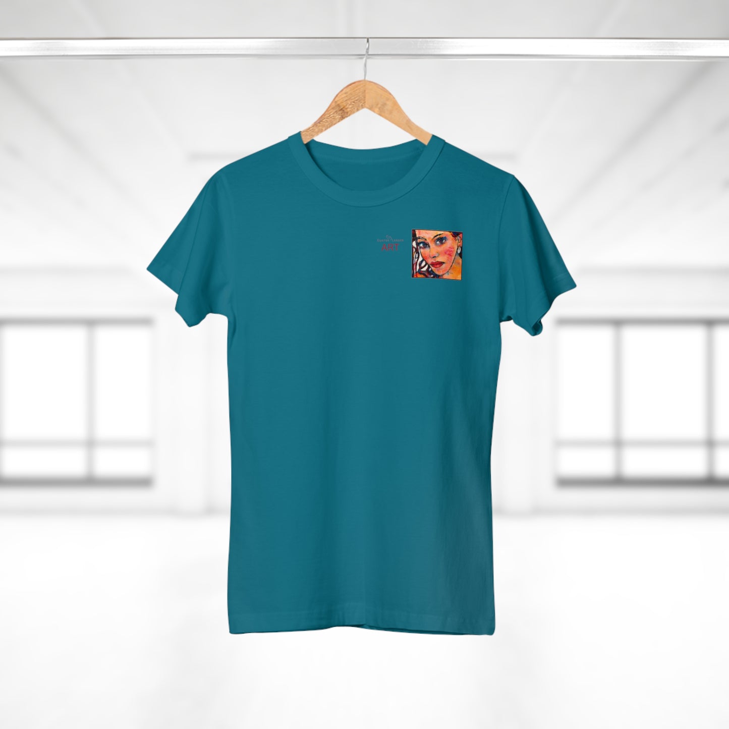 Single Jersey Women's T-shirt - Motiv: Lea, H 7 cm