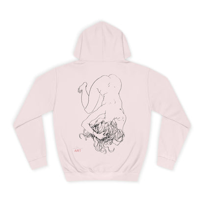 Unisex College Hoodie - Motiv: Rückseite Alisha, H 49 cm