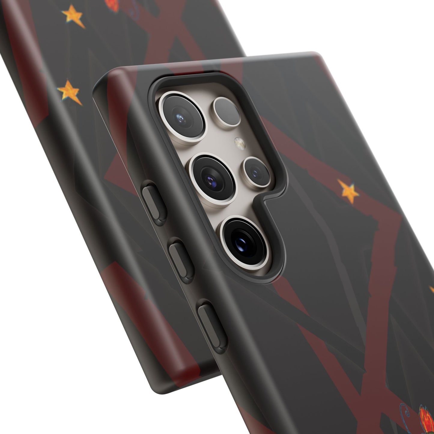 Tough Cases - Google Pixel - Samsung Galaxy - Motiv: Katze schwebt und Ranken, H 5,26 cm, Mikado3
