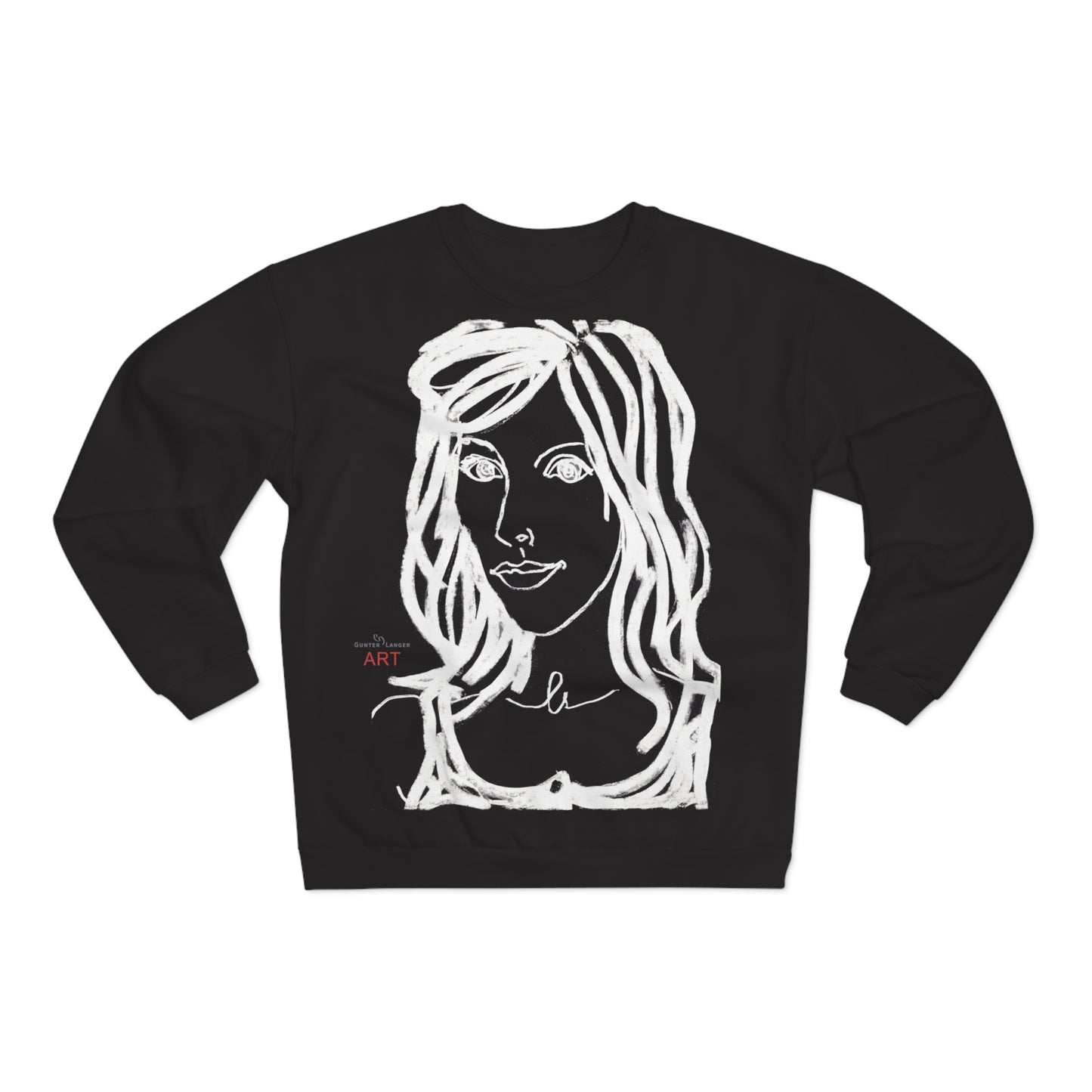 Unisex Crew Neck Sweatshirt (EU) - Motiv: Front Esther &  Rückseite Esther (weiß)
