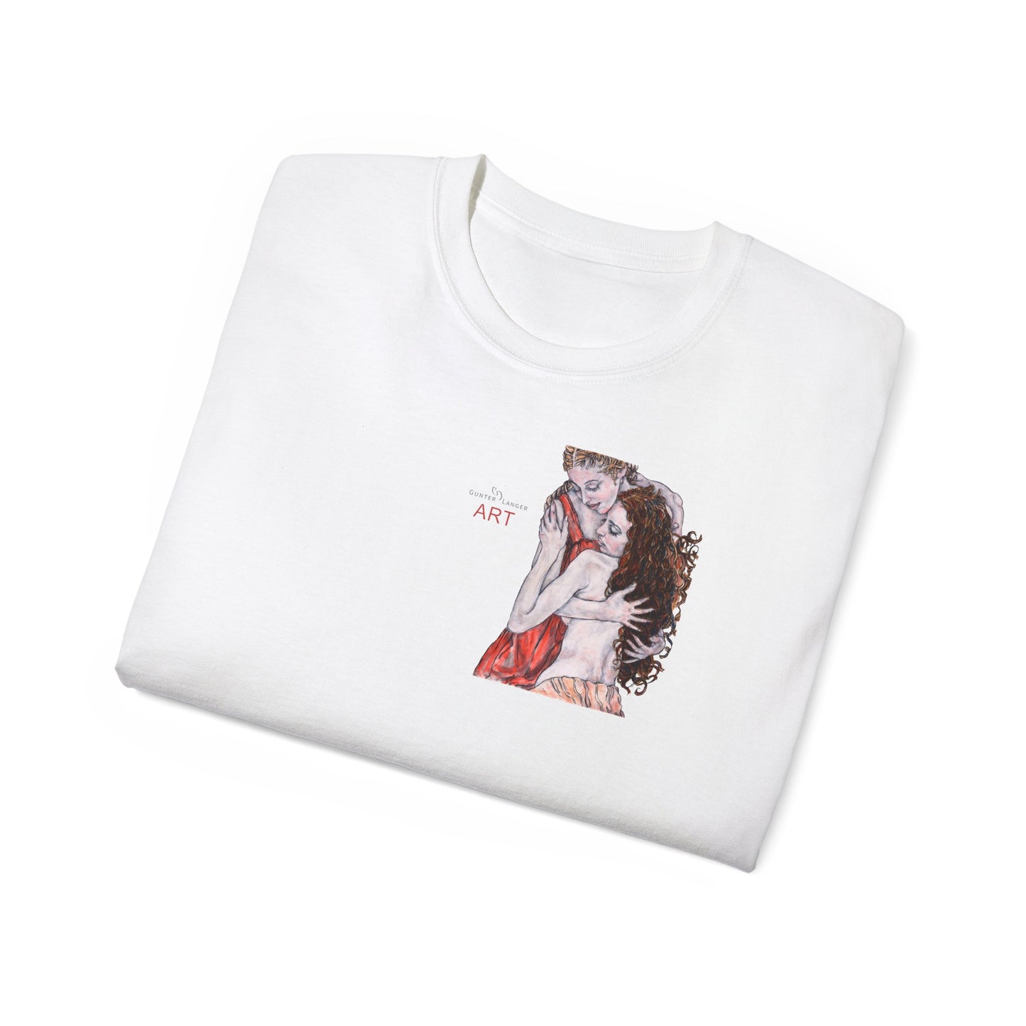 Unisex Ultra Cotton Tee - Mutter und Tochter - Motiv Bei dir (klein) & Bei dir (groß)