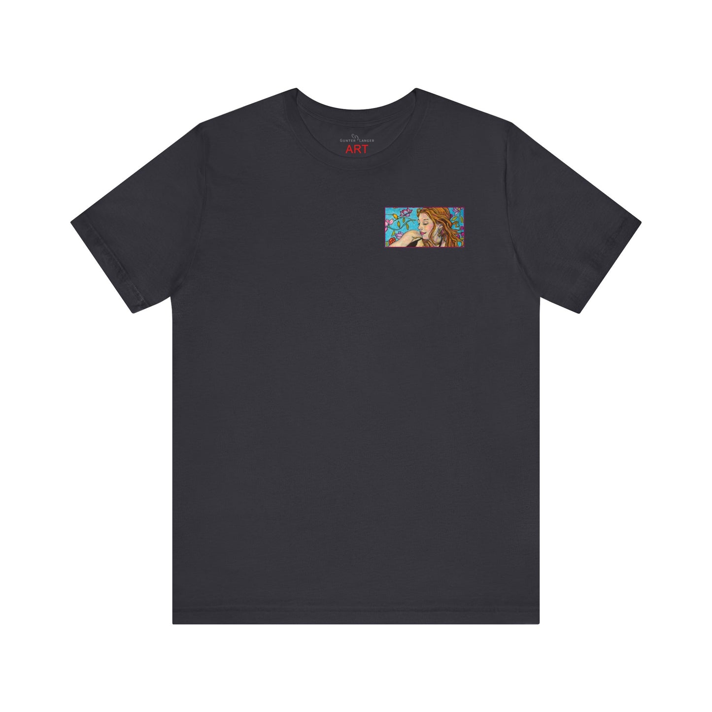 Unisex Jersey Short Sleeve Tee - Motiv: Ida (Ausschnitt H 5,8 cm) & Rückseite Ida, H 26 cm