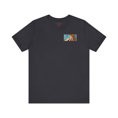 Unisex Jersey Short Sleeve Tee - Motiv: Ida (Ausschnitt H 5,8 cm) & Rückseite Ida, H 26 cm
