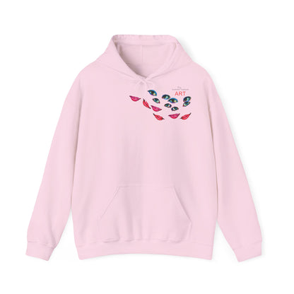 Unisex Heavy Blend™ Hooded Sweatshirt - Motiv: Frontseite Augen & Rückseite Freundinnen, (gerahmt, H 29 cm)
