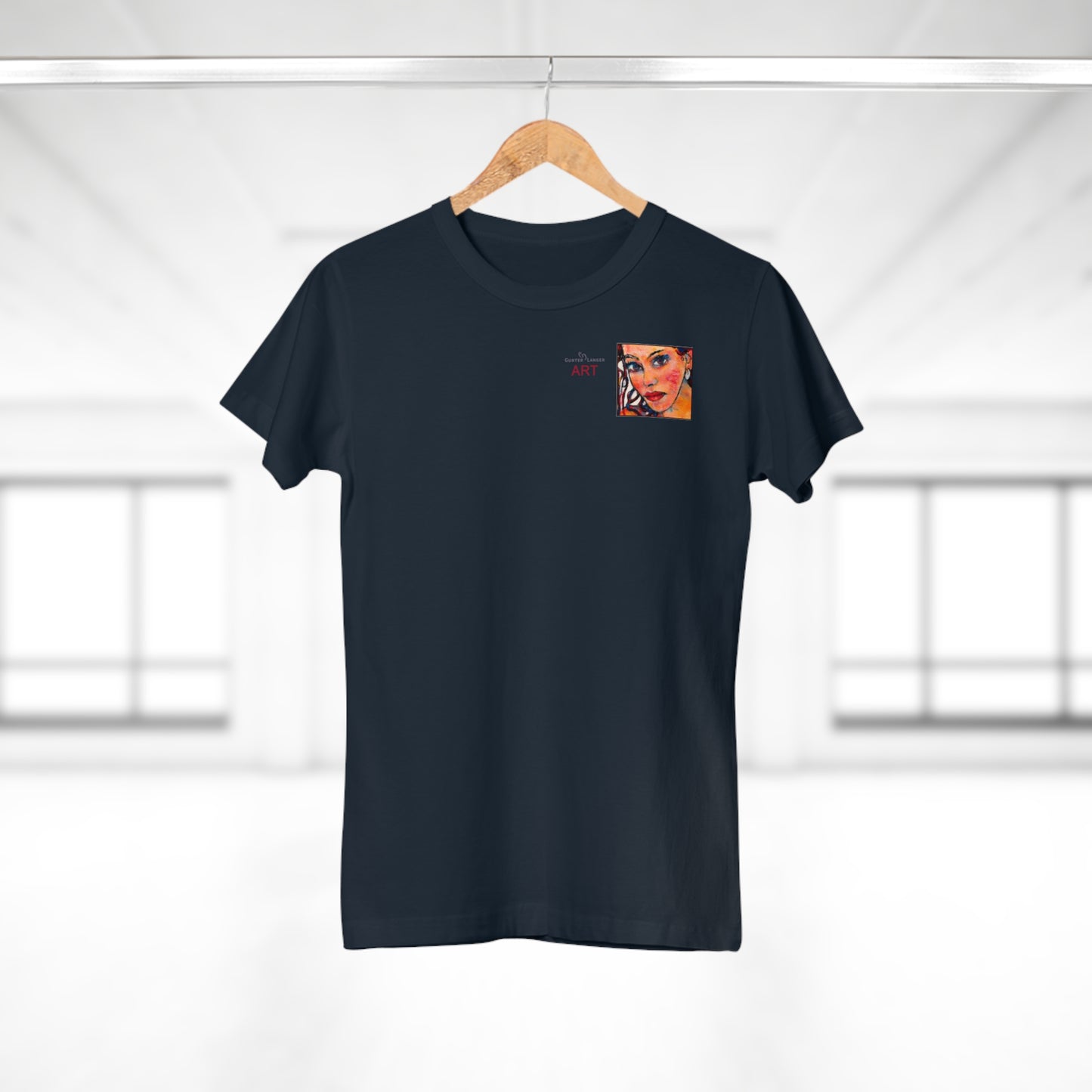 Single Jersey Women's T-shirt - Motiv: Lea, H 7 cm
