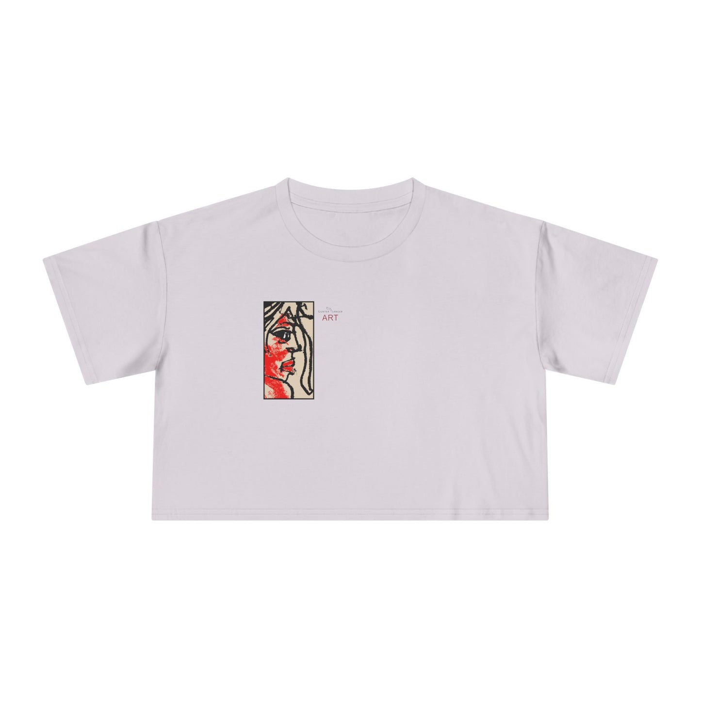 Women's Crop Tee  - Motiv: Front Ria (Ausschnitt H 13,5 cm), & Rückseite Ria, H 24,8 cm