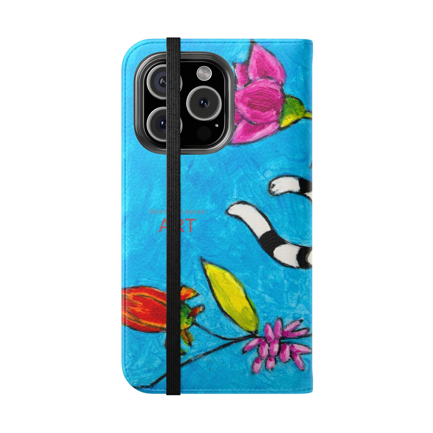 Flip Cases - Motiv: Gescheckte Katze schwebt