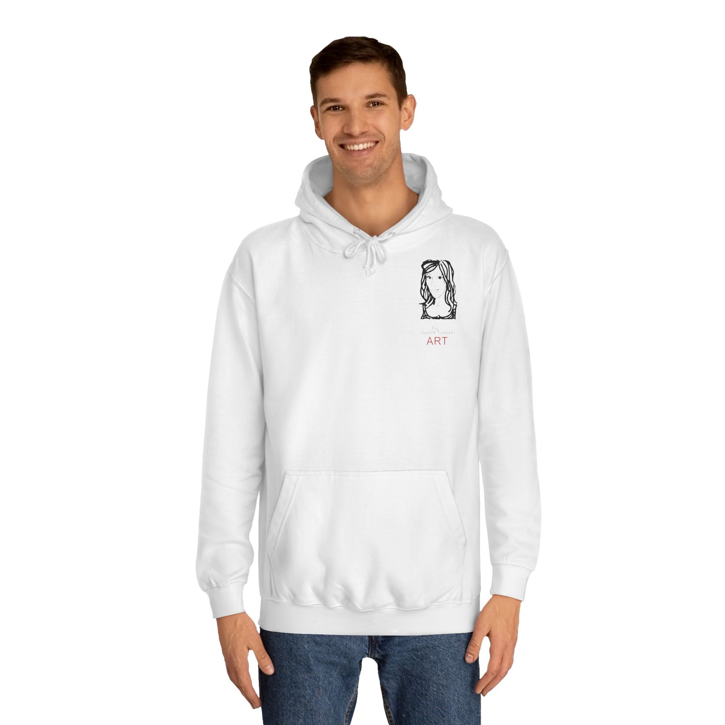 Unisex College Hoodie -  Motiv: Front Esther (klein) & Rückseite Esther