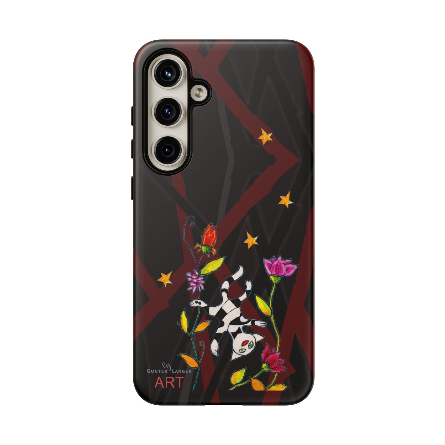 Tough Cases - Motiv: Katze schwebt und Ranken, H 7,73 cm, Mikado3
