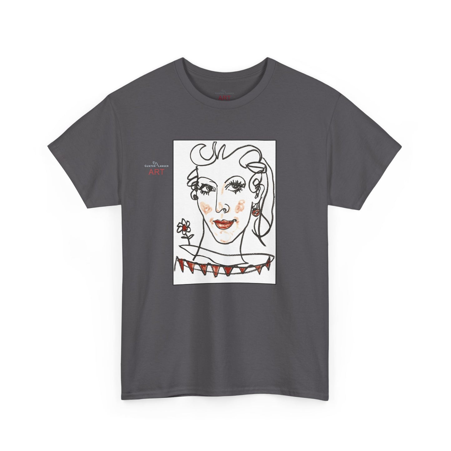Unisex Heavy Cotton Tee - Motiv:  Front Lina, Neck Label