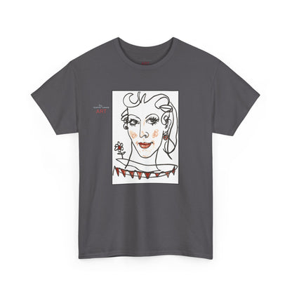 Unisex Heavy Cotton Tee - Motiv:  Front Lina, Neck Label