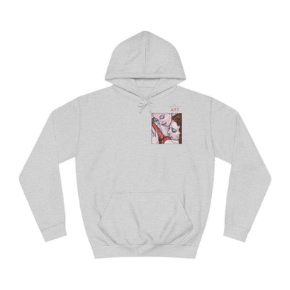 Unisex College Hoodie - Motiv: Front Bei dir & Rückseite Bei dir (gerahmt)