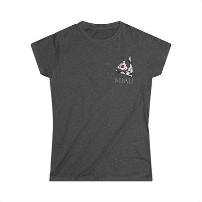 Women's Softstyle Tee - Motiv: Miau, H 9 cm, 2D