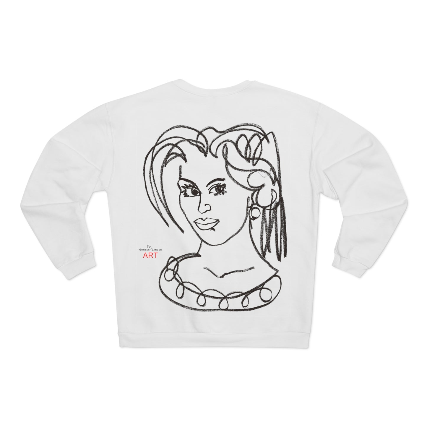 Copy of Unisex Crew Neck Sweatshirt (EU) - Motiv: Front Magda und Rückseite Magda, H 59 cm