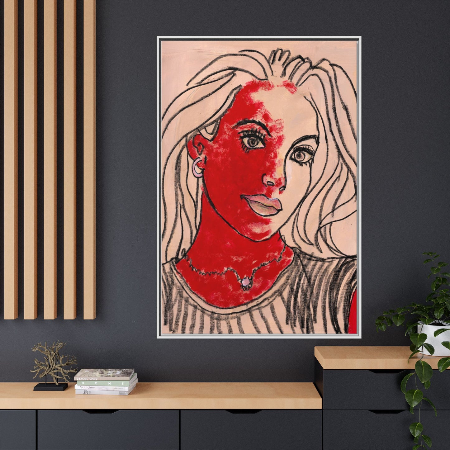 Matte Canvas, Framed (Multi-color) - Motiv: Christina, H 91,4 cm bis 152,4 cm