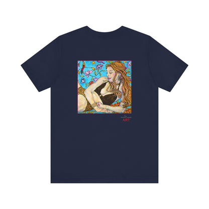 Unisex Jersey Short Sleeve Tee - Motiv: Ida (Ausschnitt H 5,8 cm) & Rückseite Ida, H 26 cm
