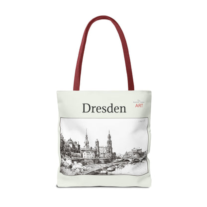 Tote Bag (AOP) - Motiv: Dresden - Terrassenufer, Bleistift