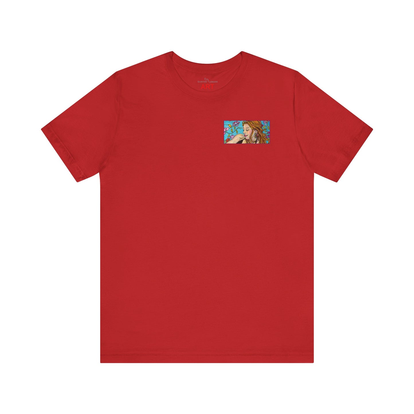 Unisex Jersey Short Sleeve Tee - Motiv: Ida (Ausschnitt H 5,8 cm) & Rückseite Ida, H 26 cm