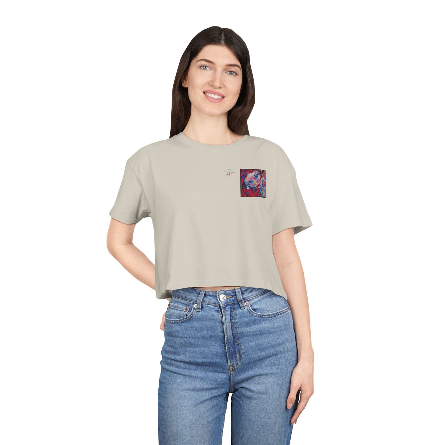 Women's Crop Tee  - Motiv: Valea, H 8 cm