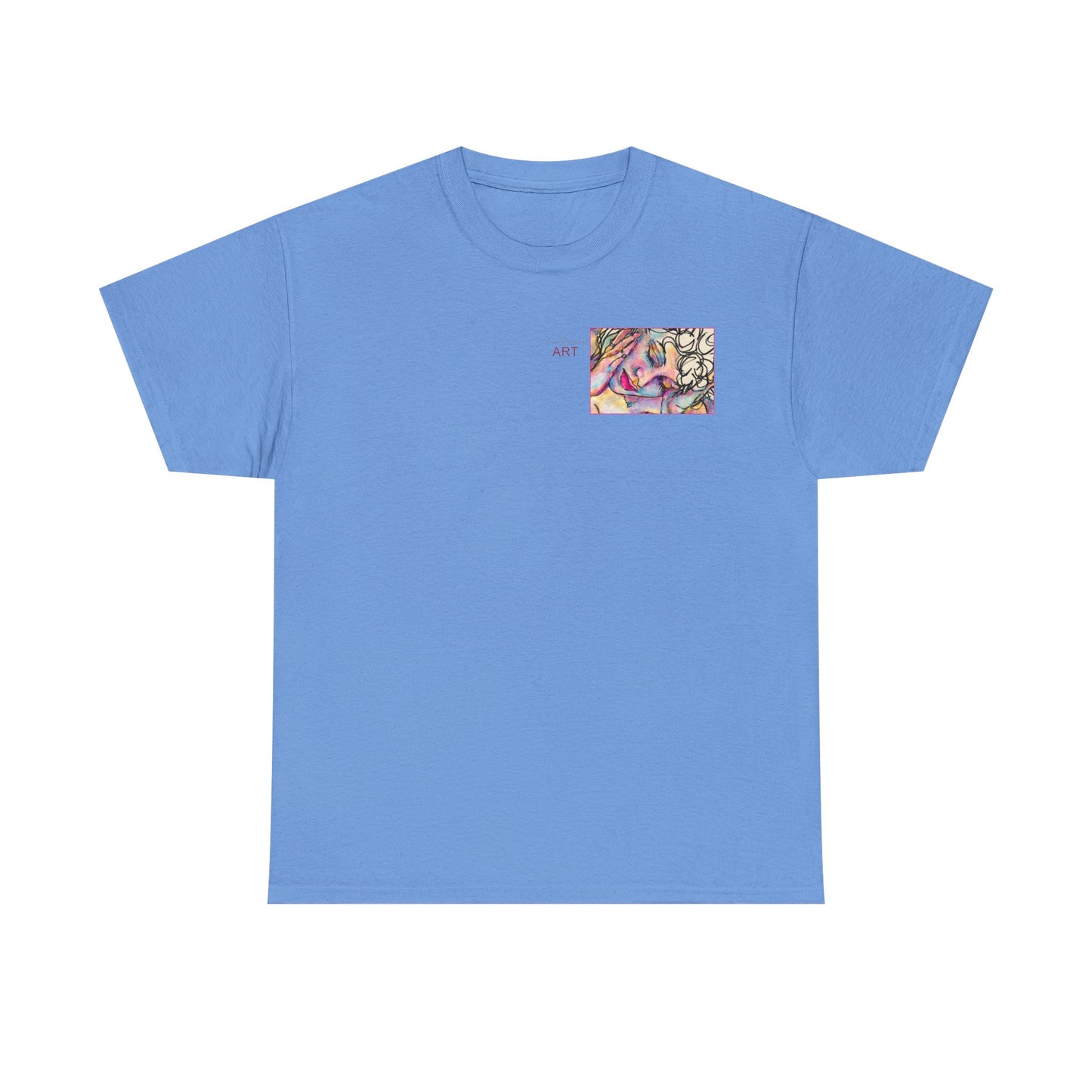 Unisex Heavy Cotton Tee - Motiv:  Motiv: Front Mara, H 9 cm & Rückseite Mara, H 27 cm