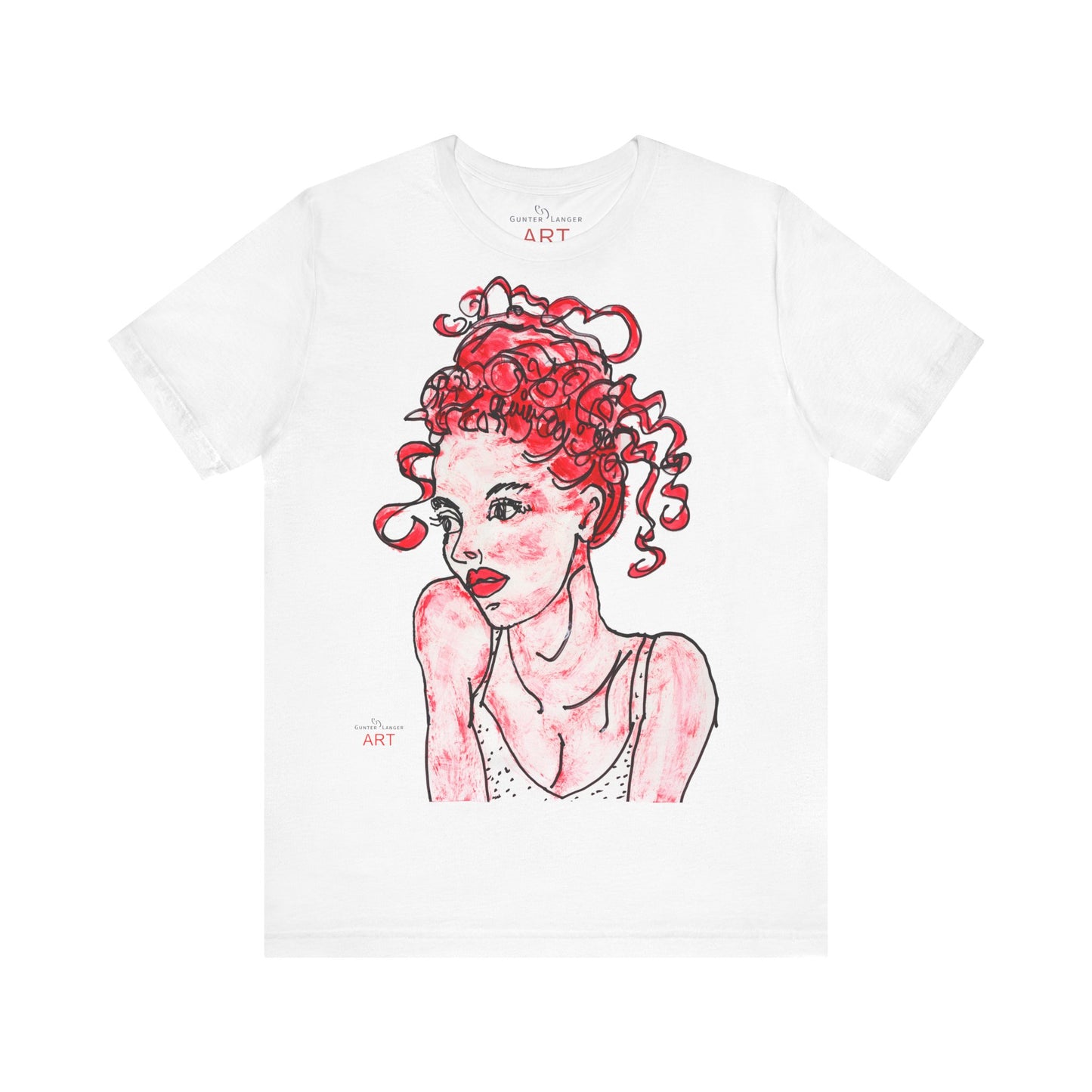 Unisex Jersey Short Sleeve Tee - Motiv: Front Mila, H 49 cm