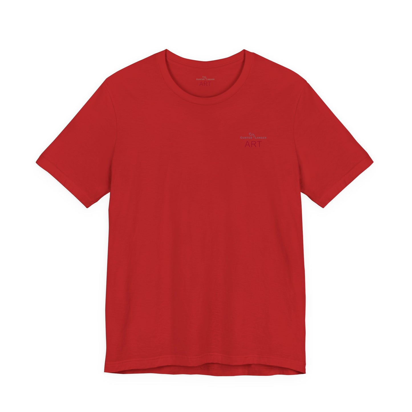 Unisex Jersey Short Sleeve Tee - Motiv: Front Logo & Rückseite Giselle H 48,42 cm, N-Label