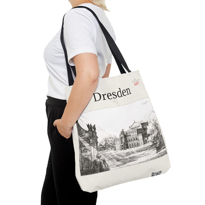 Tote Bag (AOP) - Motiv: Dresden -  Semperoper, Bleistift