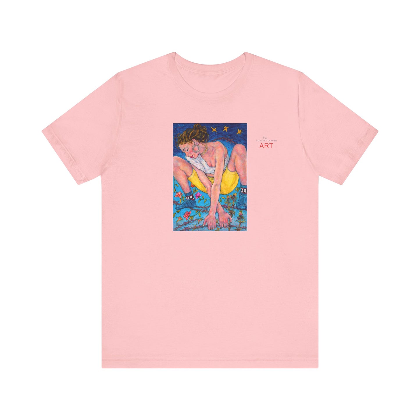 Unisex Jersey Short Sleeve Tee - Motiv: Front Alva, H 26 cm & Rückseite Alva, H 41 cm