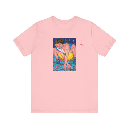 Unisex Jersey Short Sleeve Tee - Motiv: Front Alva, H 26 cm & Rückseite Alva, H 41 cm