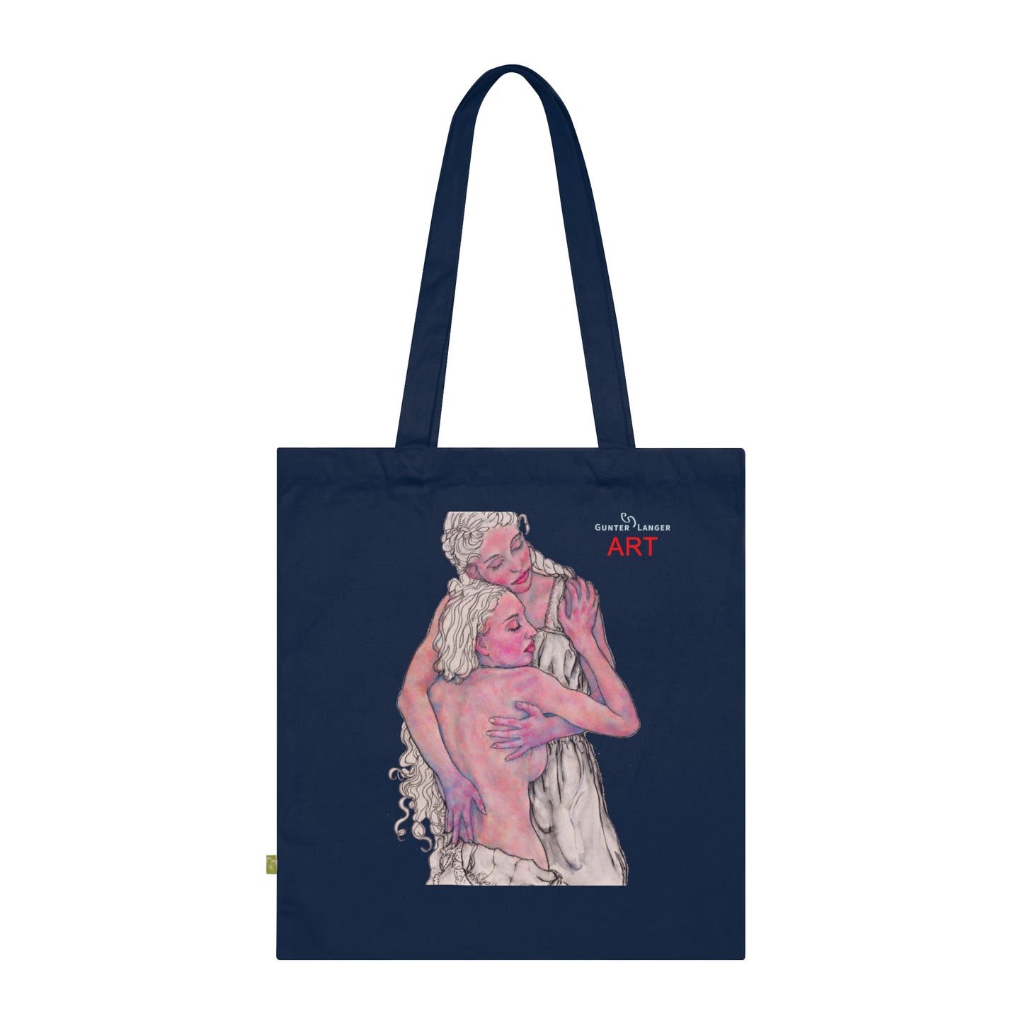 Organic Cotton Tote Bag - Motiv: Zuflucht & Hanna (violett), zweiseitig bedruckt